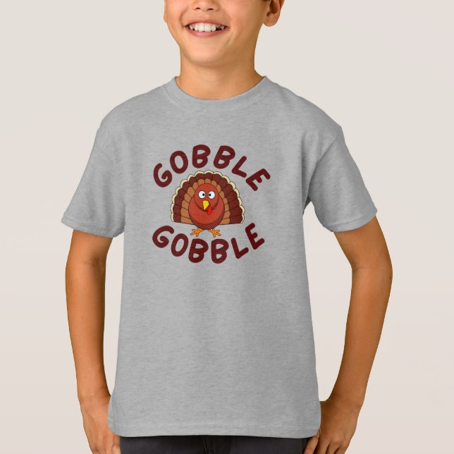 Gobble Gobble Thanksgiving T-Shirt (Framsida)