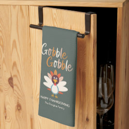 Gobble Gobble Thanksgiving Turkey Kitchen Towel Kökshandduk