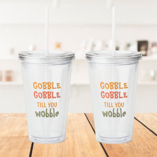 Gobble Gobble till dig Wobble THANKSGIVING Take Away Mugg