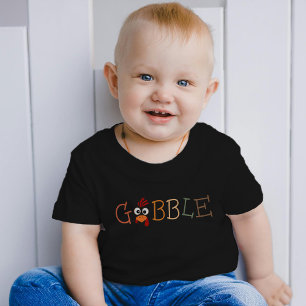 Gobble Gobble Till You Wobble Rolig Thanksgiving T Shirt