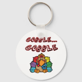 GOBBLE GOBBLE TURKEY NYCKELRING