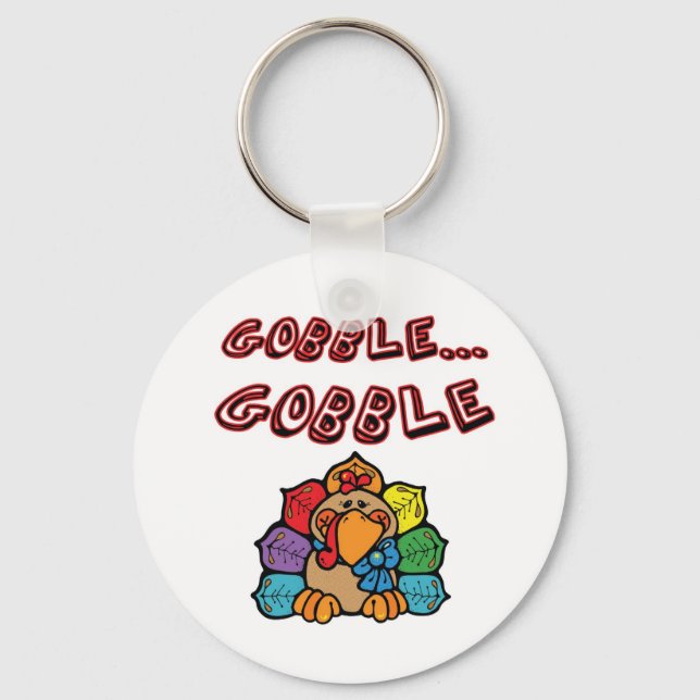 GOBBLE GOBBLE TURKEY NYCKELRING (Framsida)