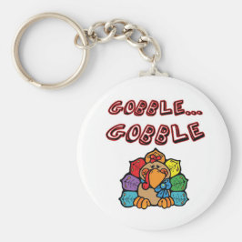 GOBBLE GOBBLE TURKEY NYCKELRING