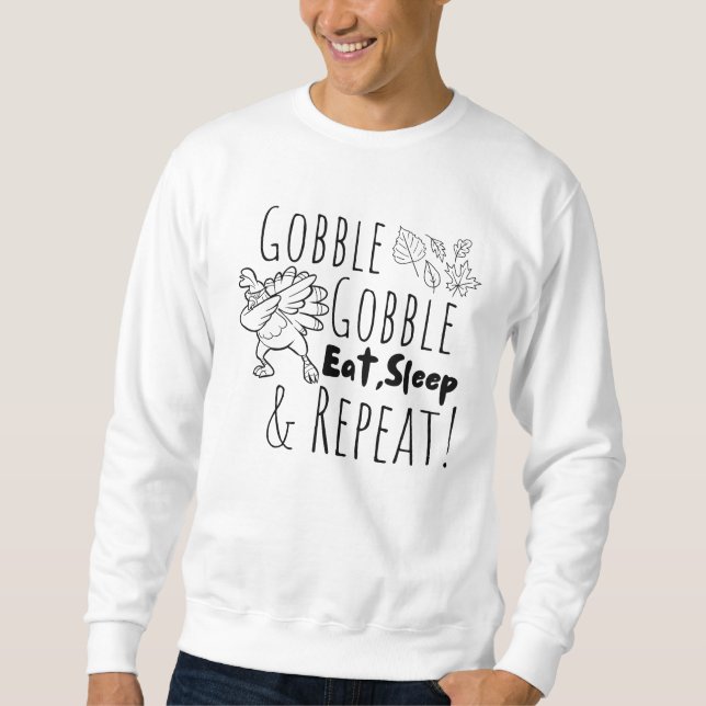 Gobble Google Eat, Sömnrepetertröja Lång Ärmad Tröja (Framsida)