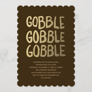 Gobble Inbjudan till Thanksgiving på middag