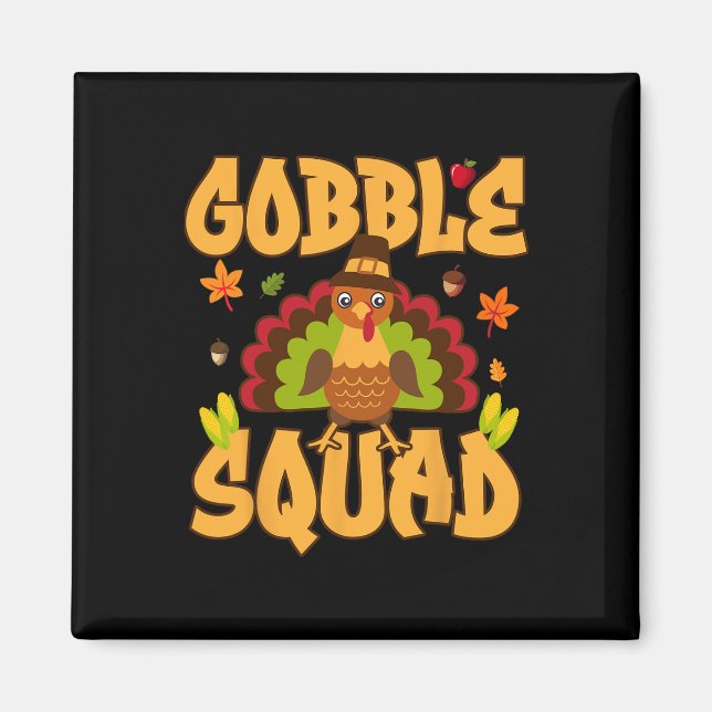 Gobble Squad Kalkon Design - Gobble Squad  Magnet (Framsidan)