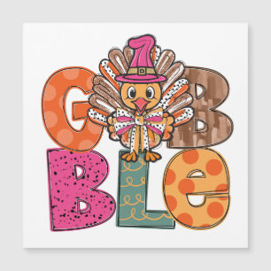 Gobble Thanksgiving Turkiet Middag Roligt Kids b