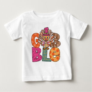 Gobble Thanksgiving Turkiet Middag Roligt Kids b T Shirt
