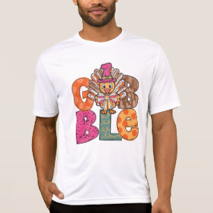 Gobble Thanksgiving Turkiet Middag Roligt Kids b T Shirt