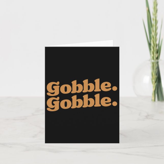 Gobble Thanksgiving Turkietdagen Springa Turkiet Kort (Framsida)