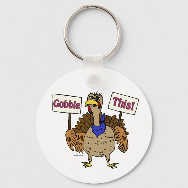 Gobble this - Talar Turkiet Nyckelring (Framsida)
