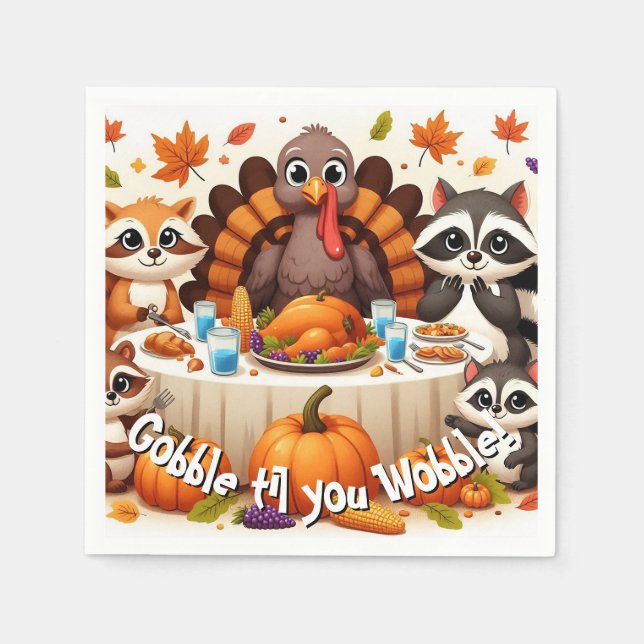 Gobble til we Wobble Pappersservett (Framsidan)