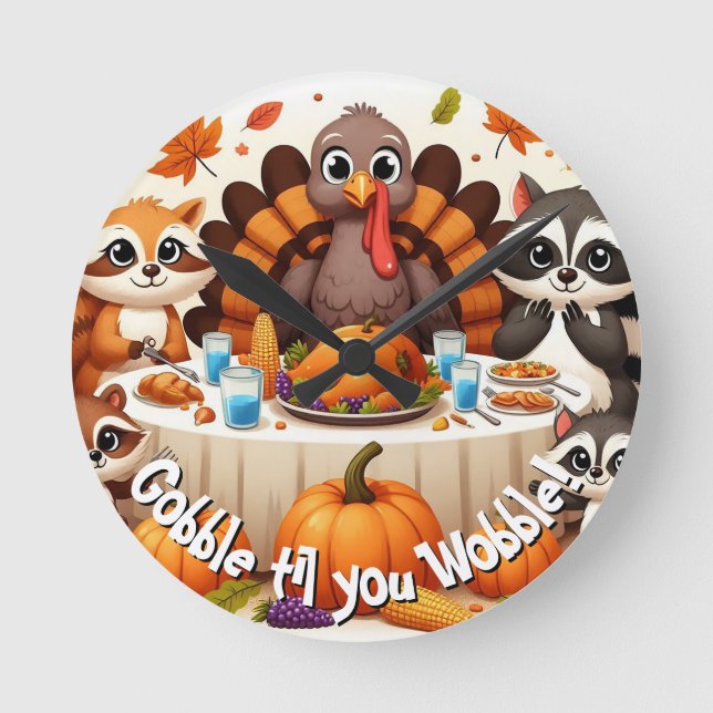 Gobble til we Wobble Rund Klocka (Framsida)