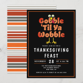 Gobble 'Til Ya Wobble | Thanksgiving-middag Inbjudningar