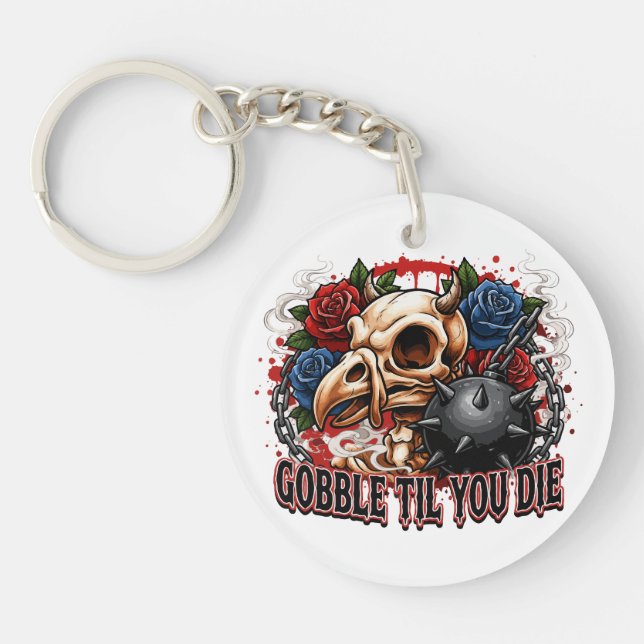 Gobble Til You Die Skelett Fågel Design (Framsidan)