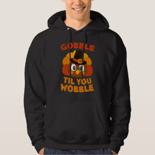 Gobble Til You Wobble Baby Outfit Småbarn Thanksgi Hoodie