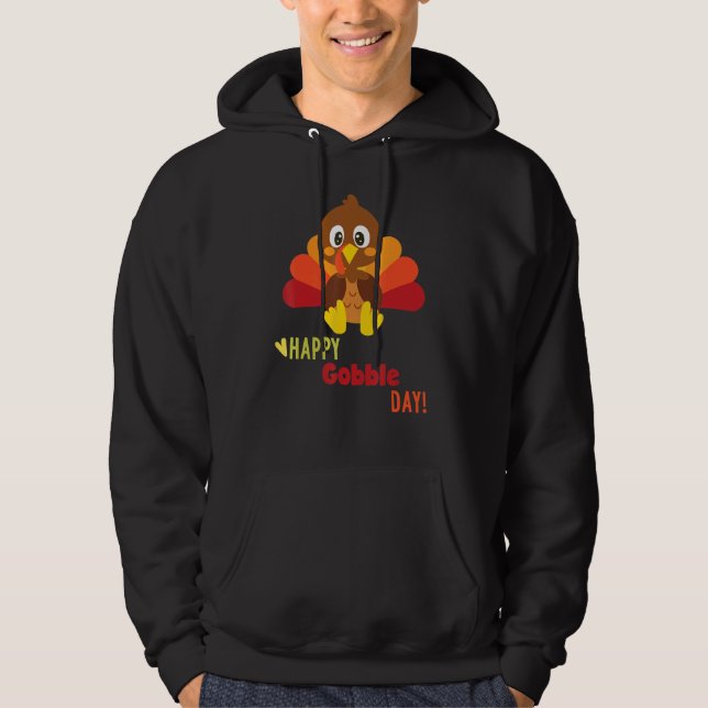 Gobble Til You Wobble Hoodie (Framsida)