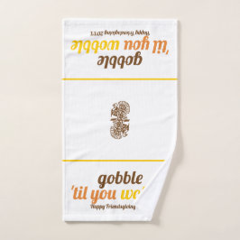 Gobble "til you wobble typography vänsgiving