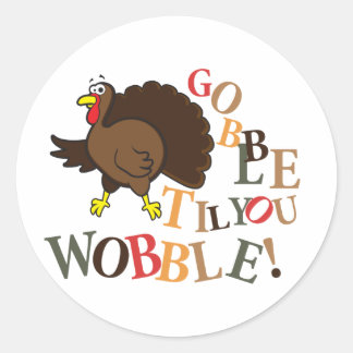 Gobble till dig! runt klistermärke