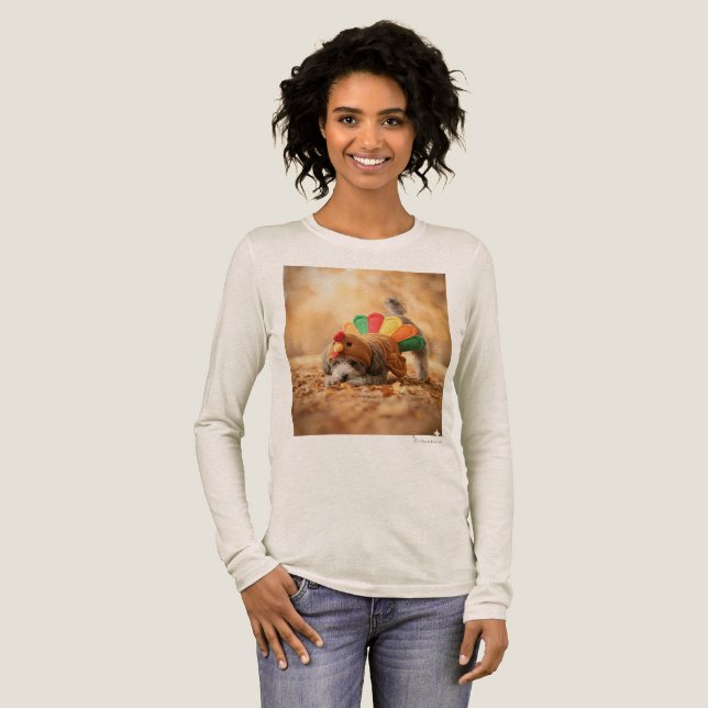 Gobble Till You Wobble - Thanksgiving Dog Mom Tee (Hel framsida)