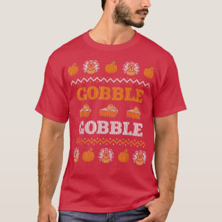 Gobble Turkey Meal Ugly jul Sweater Funny Th T Shirt