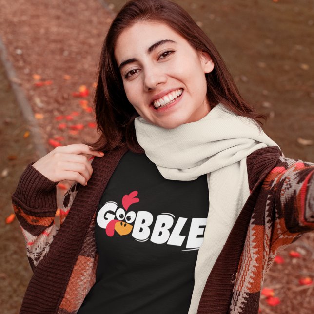 Gobble Turkey Thanksgiving Gift T Shirt (Skapare uppladdad)