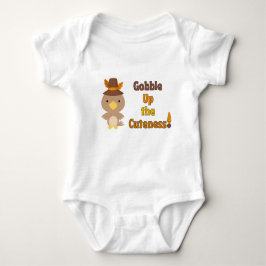 Gobble Up Cuteness Thanksgiving Turkey Gift T Shirt