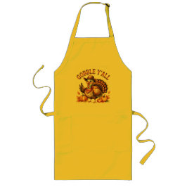 Gobble y'all western Thanksgiving Långt Förkläde