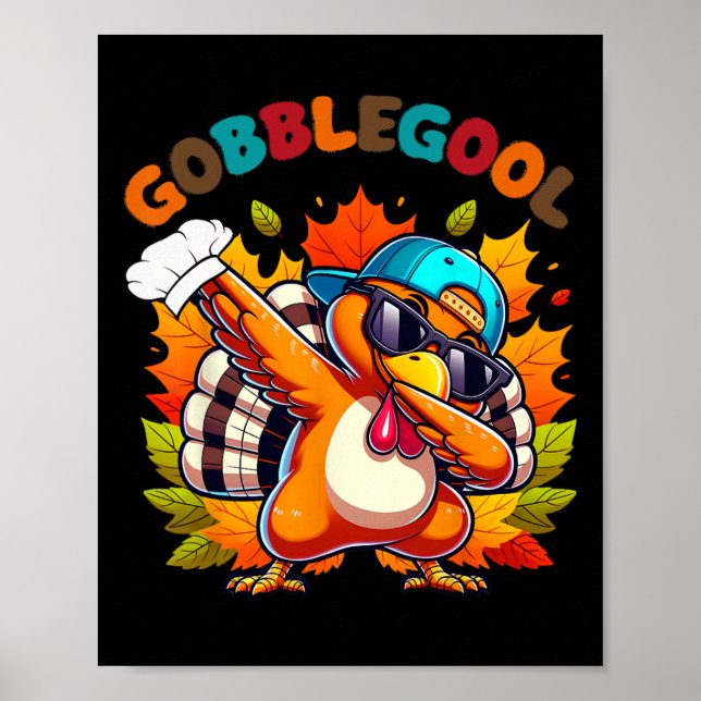 Gobblegool Turkey Thanksgiving Dabbing Dance  Poster (Framsidan)