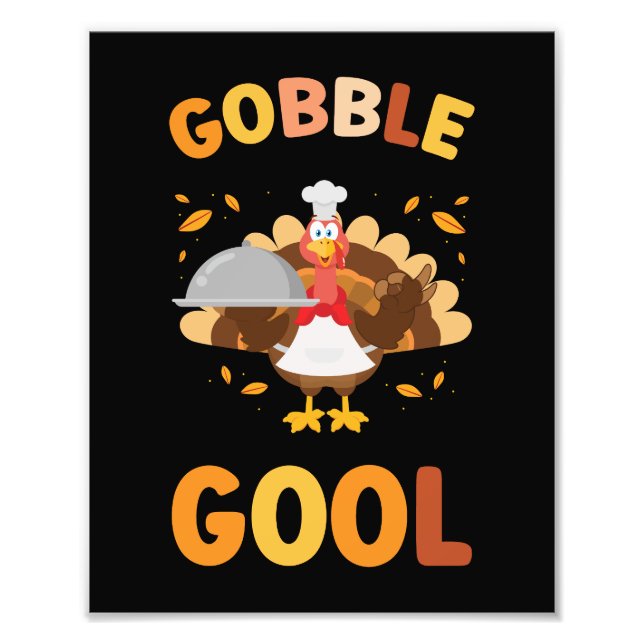 Gobblegool TurkietThanksgiving Fototryck (Framsidan)
