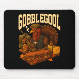 Gobbol Kalkon Gobble Gool Tackgivningsfest Retro Musmatta