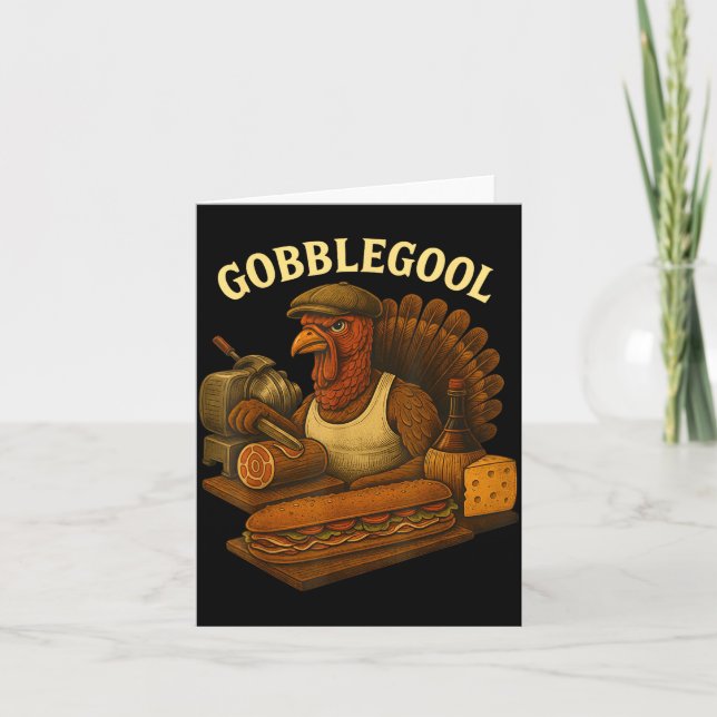 Gobbol Turkey Baker Thanksgiving  Kort (Framsida)