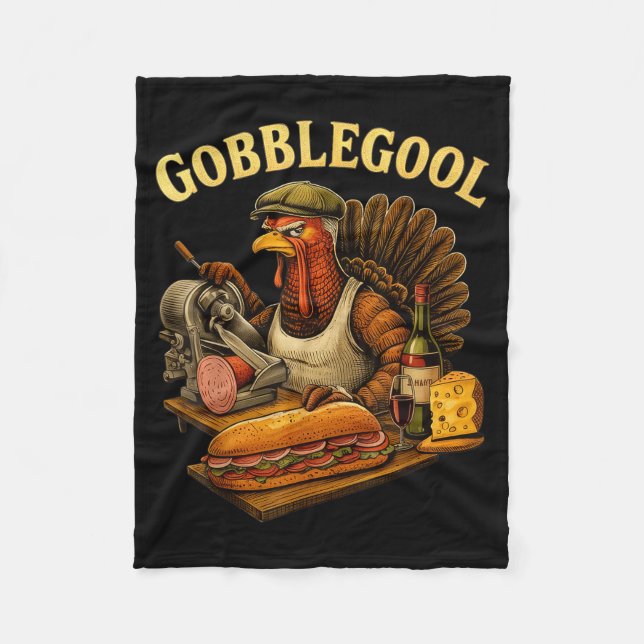 Gobbol Turkey Thanksgiving  Fleecefilt (Framsidan)