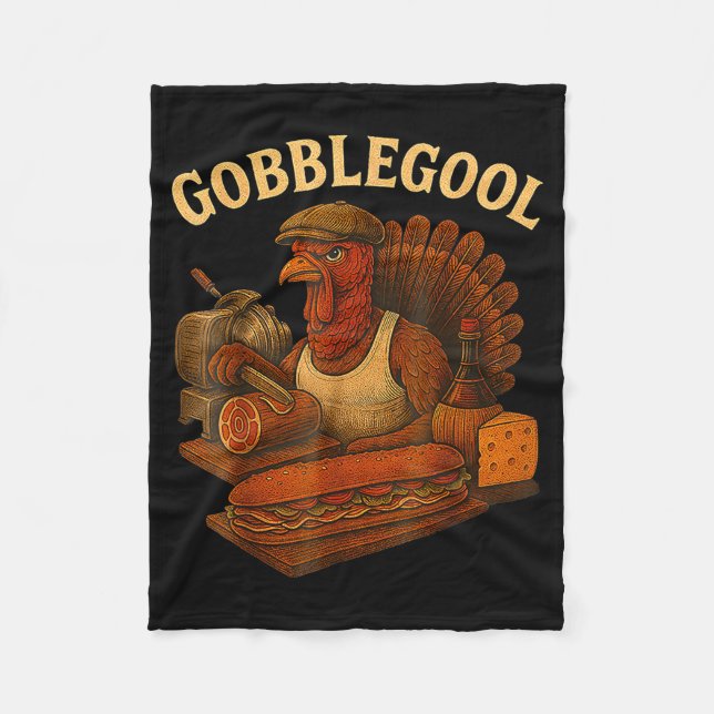 Gobbol Turkey Thanksgiving  Fleecefilt (Framsidan)