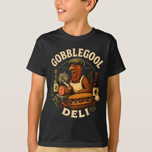 Gobbol Turkey Thanksgiving Italian Turkey Chef  T Shirt (Framsida)