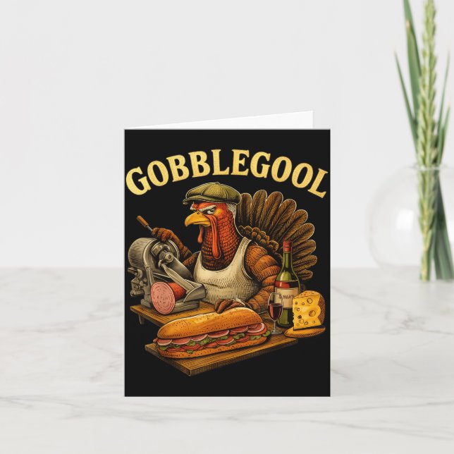 Gobbol Turkey Thanksgiving  Kort (Framsida)