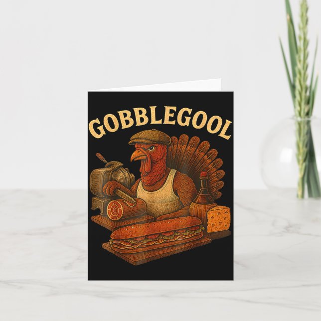 Gobbol Turkey Thanksgiving  Kort (Framsida)