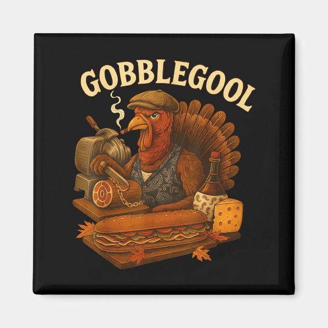 Gobbol Turkey Thanksgiving  Magnet (Framsidan)