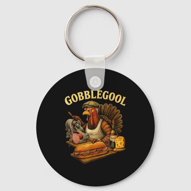 Gobbol Turkey Thanksgiving  Nyckelring (Framsida)