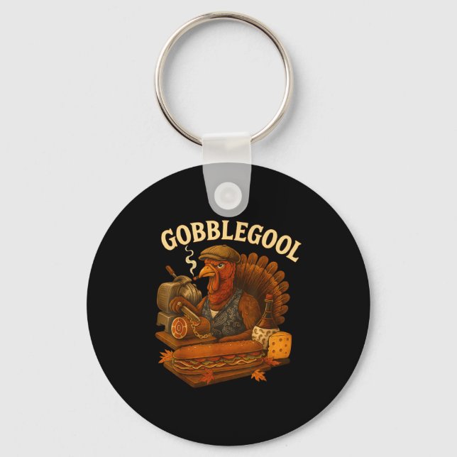 Gobbol Turkey Thanksgiving  Nyckelring (Framsida)