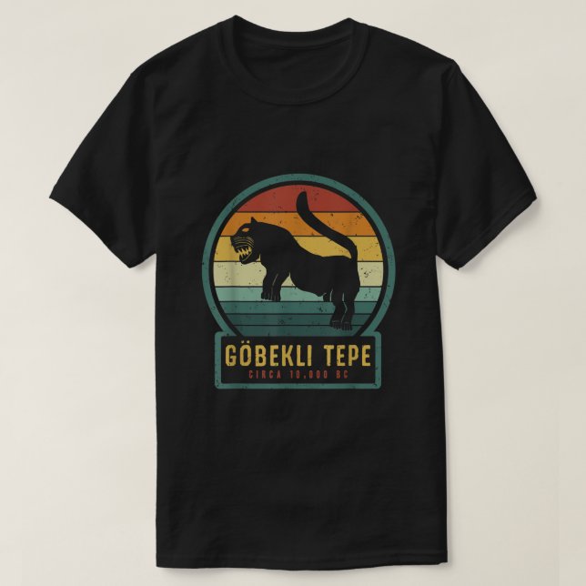 Gobekli Tepe Lejon stor katthjärnig magalit Str T Shirt (Design framsida)