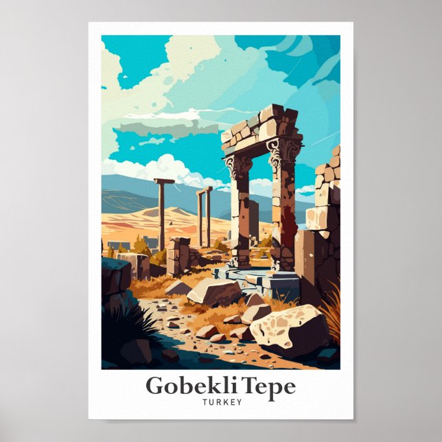 Gobekli Tepe Sanliurfa Turkiet Travel Poster (Framsidan)