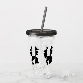 Gobelet à Paille Design Abstrait Dual Face Take Away Mugg