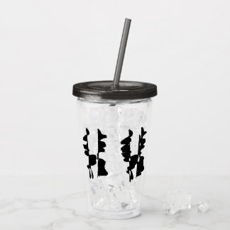 Gobelet à Paille Design Abstrait Dual Face Take Away Mugg