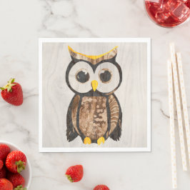Gobelets En Papier  Bois - Chouette - Wood Owl Pappersservett