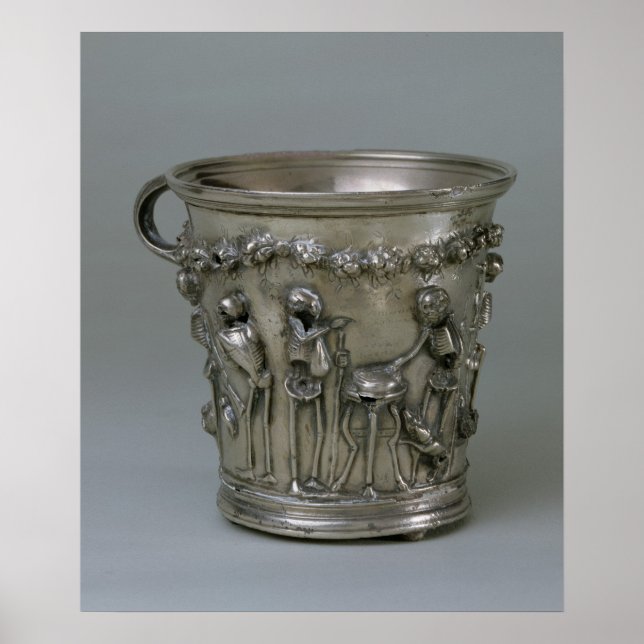 Goblet präglat med skelett poster (Framsidan)