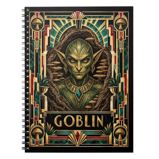 Goblin, Art Deco Myttisk Anteckningsbok (Framsidan)