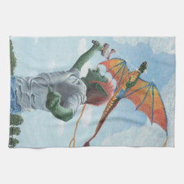 Goblin Flies Dragon Kite Fantasy Kitchen Towel Kökshandduk