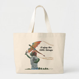 Goblin Flies Dragon Kite Fantasy Tote Bag Jumbo Tygkasse