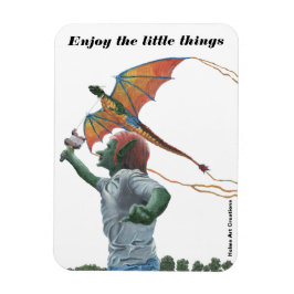 Goblin Flies Dragon Kite Refrigerator Magnet
